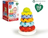 Clementoni Stacking Rings Baby Toy 5 Colourful Rings Textured Surfaces 10+ view 7