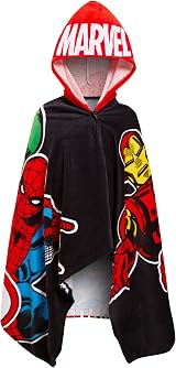 Marvel Kids Avengers Hooded Towel Spider-Man Hulk Captain America Poncho view 1
