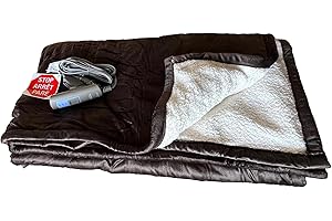 Sunbeam Royal Mink Sherpa Botanical Green Heated Personal Throw Blanket Cozy-Warm Adjustable Heat Settings