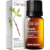 Gya Labs Amyris Essential Oil for Skin - Amyris Essential Oil Diffuser - Amyris Oil for Aromatherapy Massage Candles Making -