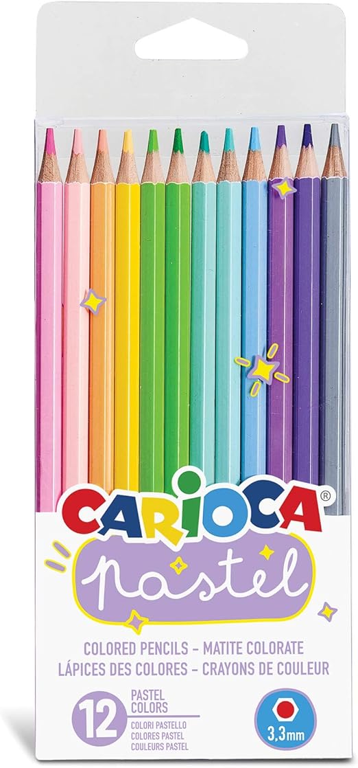 Carioca - Lapices Pastel 12 Colores Carioca: Amazon.es: Juguetes y juegos