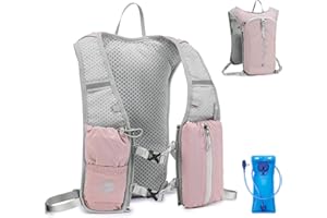 COSCOOA Lightweight Running Vest for Women Men, Adjustable Chest Straps Running Hydration Vest with 1.5L Water Bladder for Hiking Trail Running Cycling Race Marathon