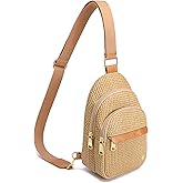 AOCINA Faux Straw Summer Purse Crossbody Bags for Women RFID Raffia Sling Bag Travel Hawaiian Beach Vacation Essentials