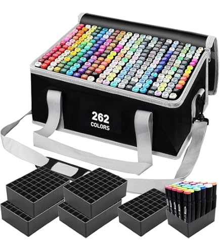 Genérico Canetinhas Coloridas Escolar Ponta Dupla Estojo Com 262