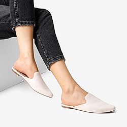 DREAM PAIRS Women's Flat Mules Pointed Toe Backless