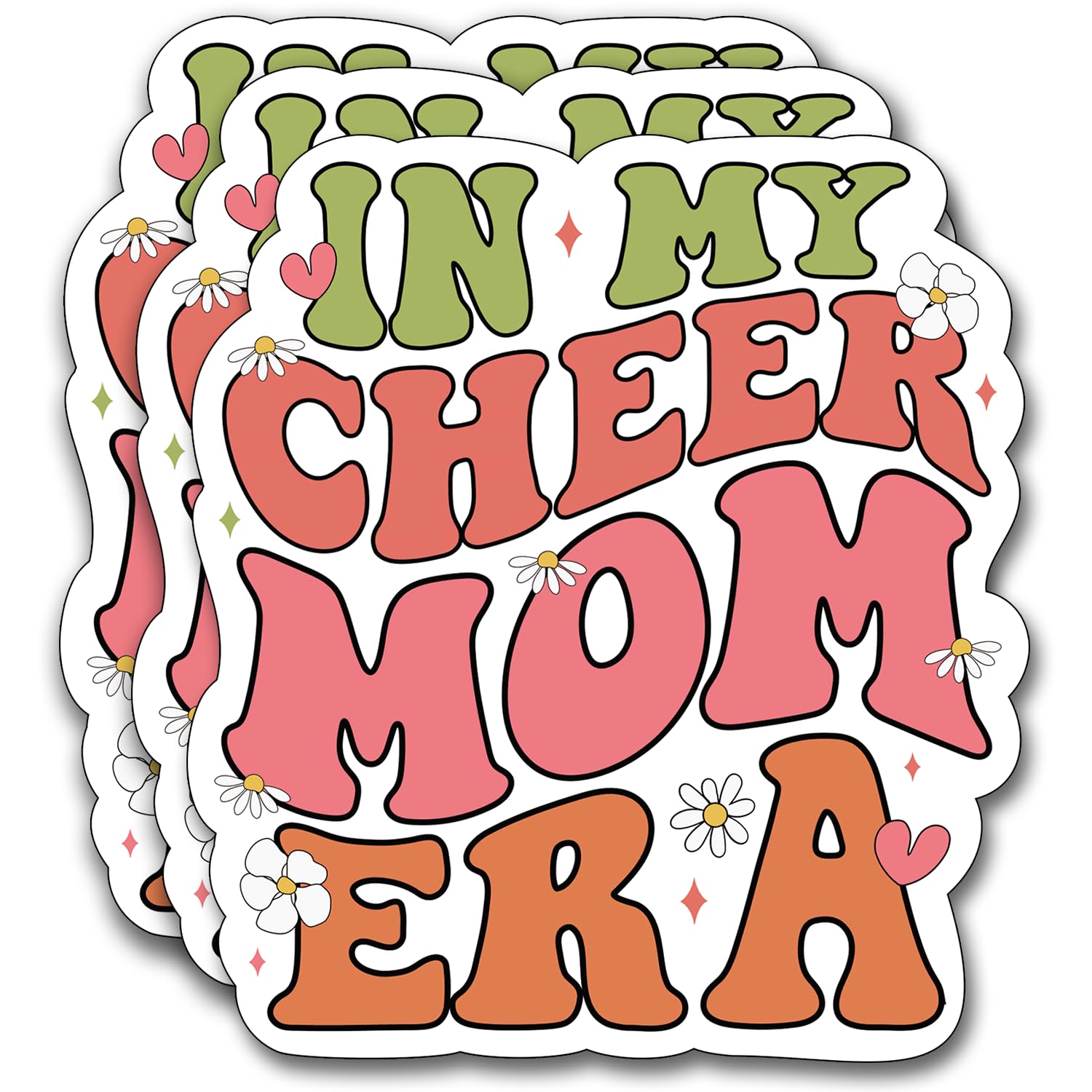 Photo 1 of (3Pcs) in My Cheer Mom Era Sticker, Decorate Books Laptop Phone, Cheer Mom Era Water Bottles Kindles Stickers, Tumbler Sticker Waterproof Vinyl Decorate Sticker 3" Inch