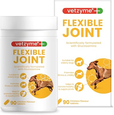 Vetzyme Flexible Joint Supplements for Dogs 90 Tablets Chicken Flavour