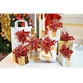 12-Count Red Self Adhesive Curly Ribbon for Gift Wrapping Metallic Bows Christmas Gift, Presents, Paper Bag, Christmas tree, Crafts, Treat Bags, Wedding Decor, Wine Bottles Party Holiday (Red)