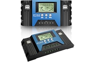 EEEKit 100A MPPT Solar Charge Controller, Upgraded 12V/24V Solar Panel Battery Intelligent Regulator with 4 USB Ports Adjustable Parameter LCD Display and Timer Setting