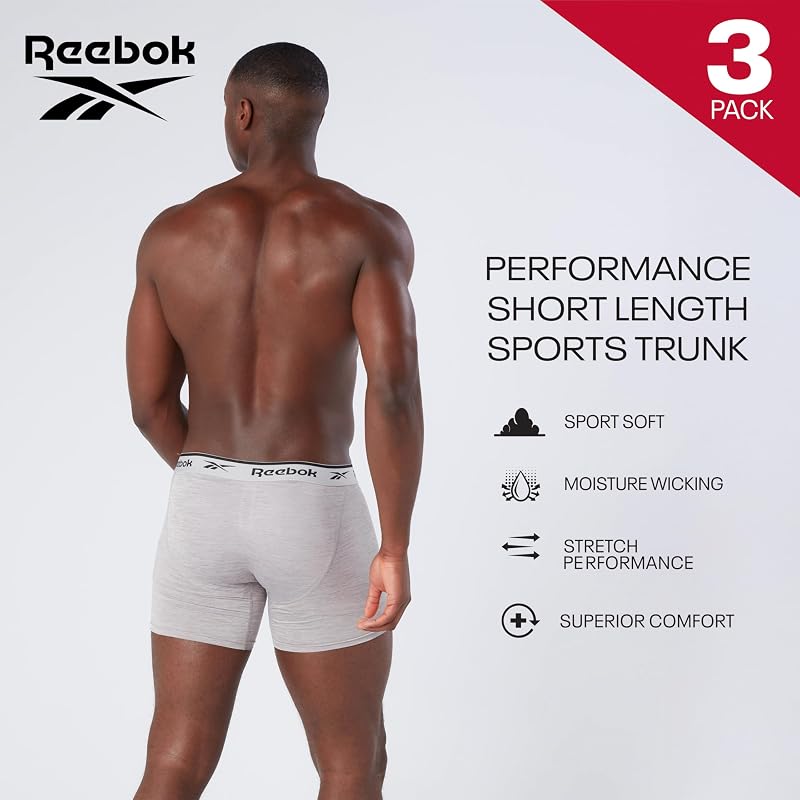 Boxers Ainslie pour Hommes | Lot de 3 Boxers de Sport, sous-vêtements Respirants et Extensibles | Multipack de Boxers, Noir/Blanc/Gris Chine