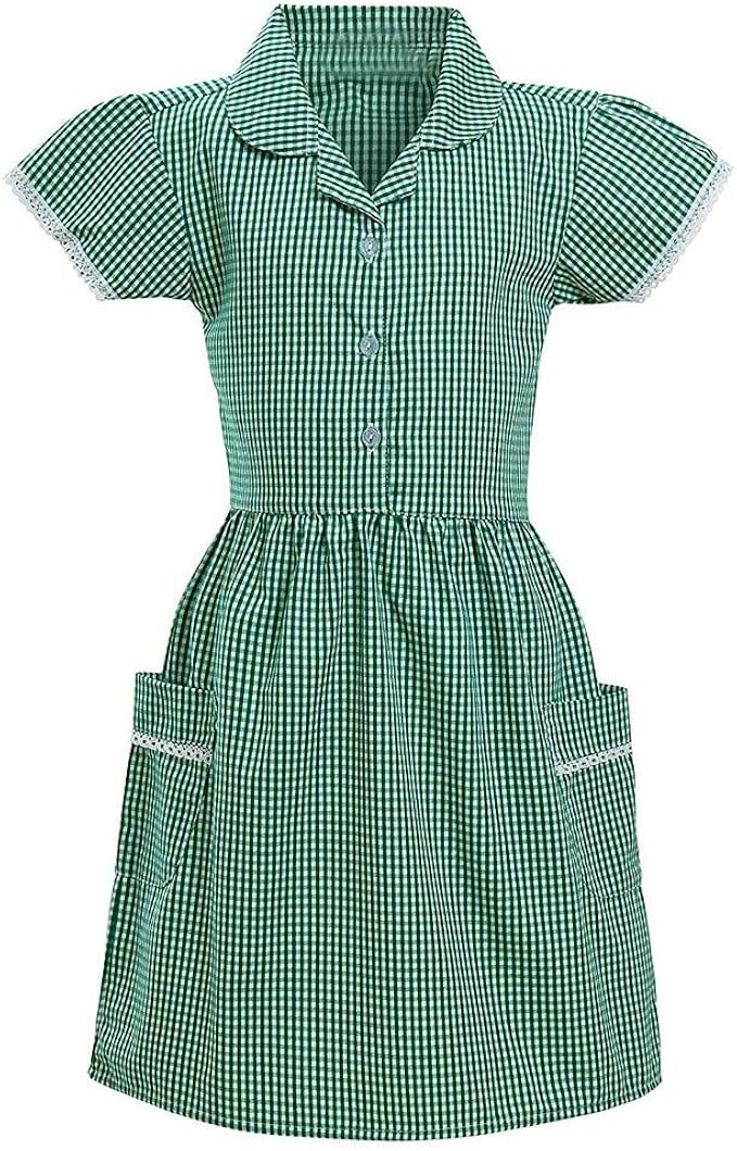 pure cotton gingham school dress