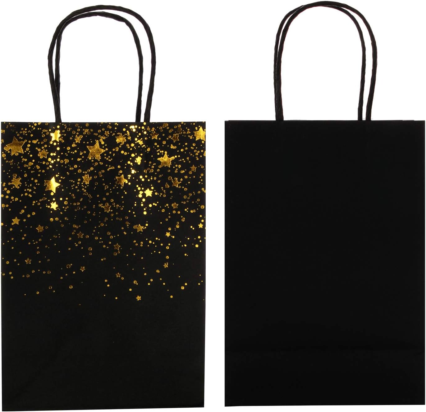 24 Pack Paper Party Bags,Kraft Paper Party Bags with Handles for Birthday,Business,Boutique,Wedding and Party Celebrations(Black Star) - Image 5