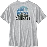 Carhartt Mens Relaxed Fit Lightweight Short-Sleeve Plane Mountain T-Shirt