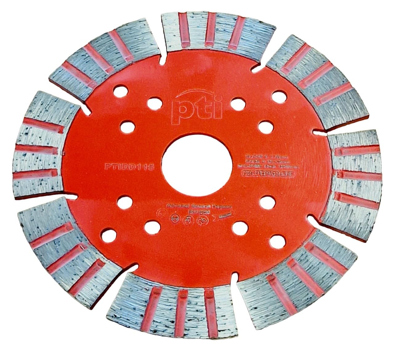 PTI 115mm Diamond Disc, Saw Blade Segmented Professional Cutting Discs for Angle Grinder Tile -Fast, Clean Cut on Porcelain, Granite, Marble, Concrete, Tiles, Stones, Bricks oscillating 4.5 inch