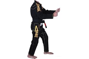 TWISTER FIGHT WEAR Twister Black Mamba Brazilian Jiu Jitsu Gi | BJJ Uniform | Preshrunk | With FREE BJJ Belt & FREE Gi Bag