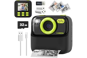 Mgaolo Kids Camera Instant Print Photo,Children Digital Camera Toys Gift with HD Video for Girls Boys 3-12 Age,Chritmas Birthday Festival Present for 3 4 5 6 7 8 9 Year Old Child (Black)