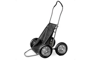 Hawk Crawler Multi-Use Folding Cart, Deer Hunting Fishing Cart w/ 500 Lb Capacity for Hauling Game, Bait, Hunting Gear, & Wood, Flat Dark Earth Gray