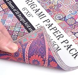 Origami Paper Kit 50 Sheets 70GSM 6 Inch Square