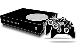 WraptorSkinz Decal Vinyl Skin Wrap Compatible with Xbox One S Console and Controllers - Solids Collection Color Black