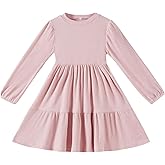 TATAKERI Toddler Baby Girl Dresses Causal Ruffle Little Girl Long Sleeve Sweater Dress Fall Winter Outfits