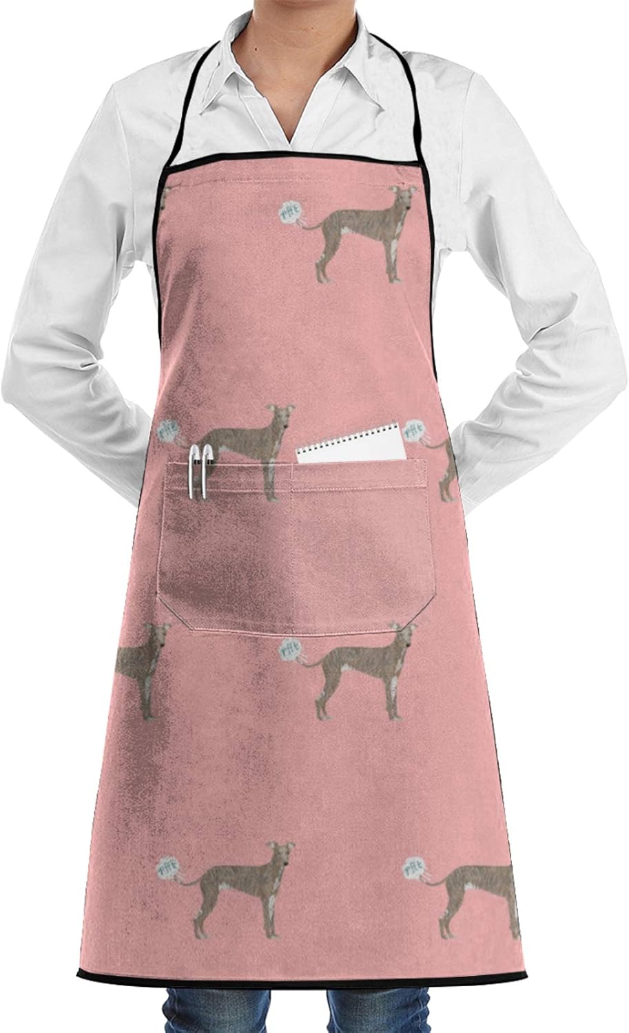 N\C Greyhound Waterproof Apron Cooking Kitchen Aprons Very Suitable for