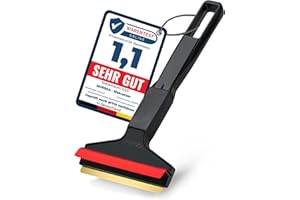 L & P CAR DESIGN Car Ice Scraper Brass Blade - Fast, Effortless, efficient & Easy - Brass Ice Scrapers for Car Windshield Ice Scraper - Brass Ice Scraper for Car - Original Murska from Europe - Winter A053 Black Red