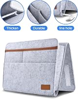 ERKOON Bedside Caddy Organiser Grey Felt Bedside Organizer Bag view 4