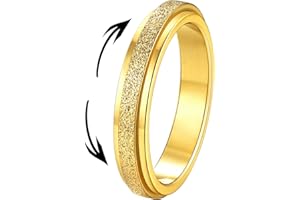 Supcare Men Women Fidget Rings for Anxiety, Viking/Celtic/Sun Moon Spinner Ring Stainless Steel Jewelry, Size 7-14 (with Jewelry Gift Box)