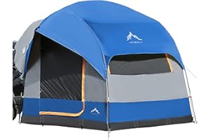 GoHimal SUV Tent for Camping, Waterproof PU3000mm Spacious Double Layer Design for 5-8 Person, Includes Rainfly and Storage Bag, 8FT L x 8FT W x 7.2FT H