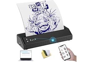 INKCHUM Tattoo Stencil Printer Bluetooth Tattoo Printer with 10pcs Transfer Paper, 2500mAh Stencil Printer for Tattooing Compatible with iOS,Android Phone,ipad,Laptop Wireless Thermal Transfer Printer