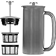 ESPRO P7 French Press Coffee Maker - Double-Walled Stainless Steel Insulated with Micro-Filter, 32 Ounces, Brushed Stainless Steel