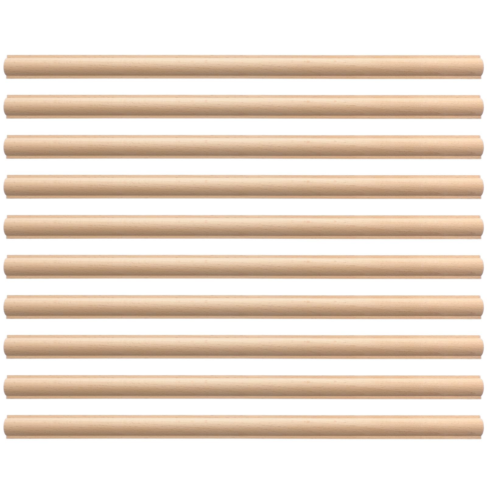 Photo 1 of Nuanchu 12 Pcs Unfinished 3D Decorative Wood Trim Molding 15.75inch Decorative Wood Molding Cute DIY Trim for Home Wall Cabinet Shelf Window Door(Cylinder,20mm)