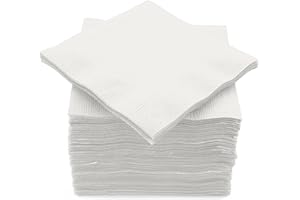 Cocktail Napkins Disposable, White Beverage Napkins Soft and Absorbent Paper Napkins for Dinner, Party, Wedding, Or Every Day