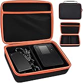BYSTER Storage Case Compatible with Canon Selphy CP1500 CP1300 CP1200 Wireless Color Photo Printer, Black & Orange