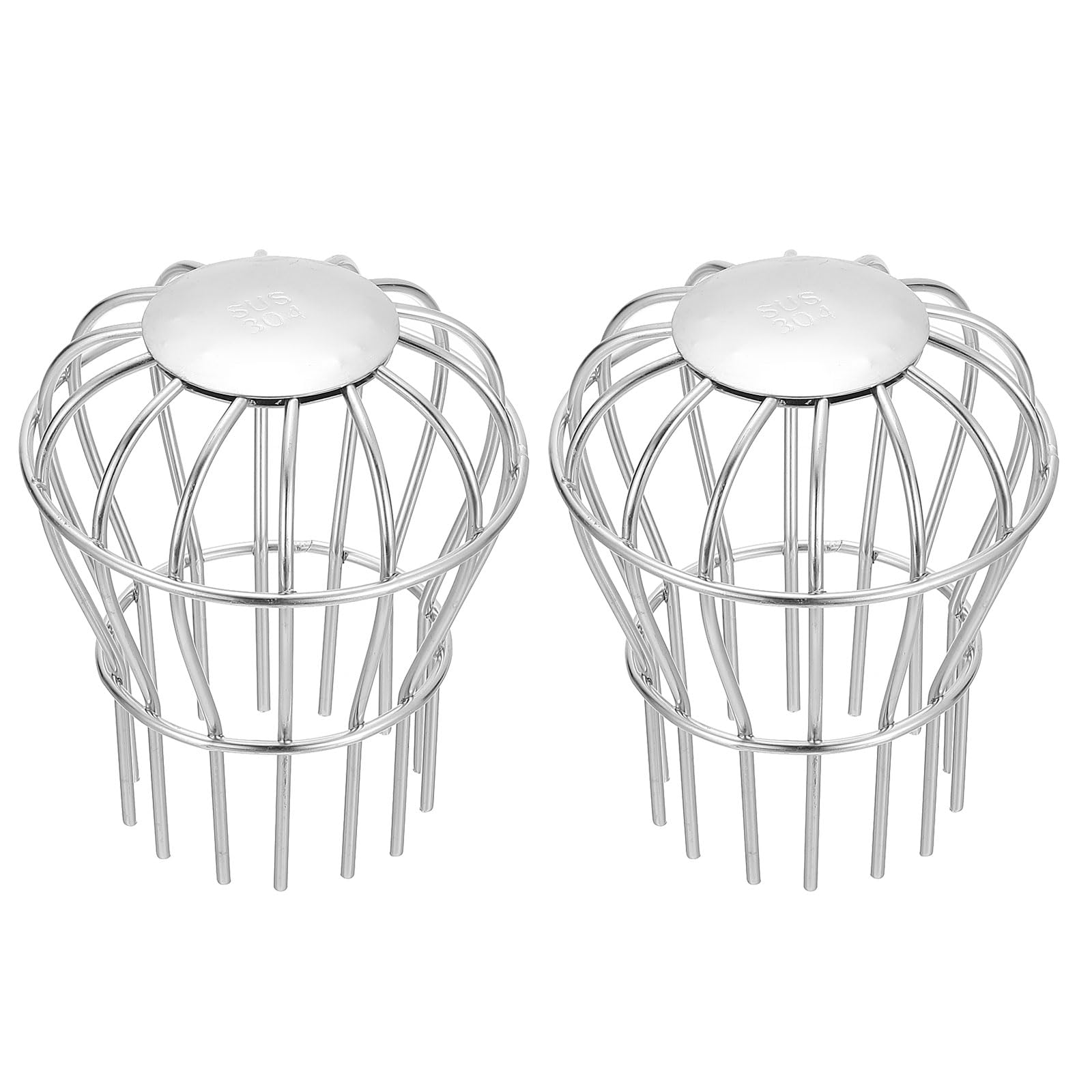 PATIKIL Gutter Guard 3 Inch, 2Packs 304 Stainless Steel Down Pipe Filter, Anti-Blocking Line Cap Drain Cover Round Downspout Protector for Blockage Leaves Debris