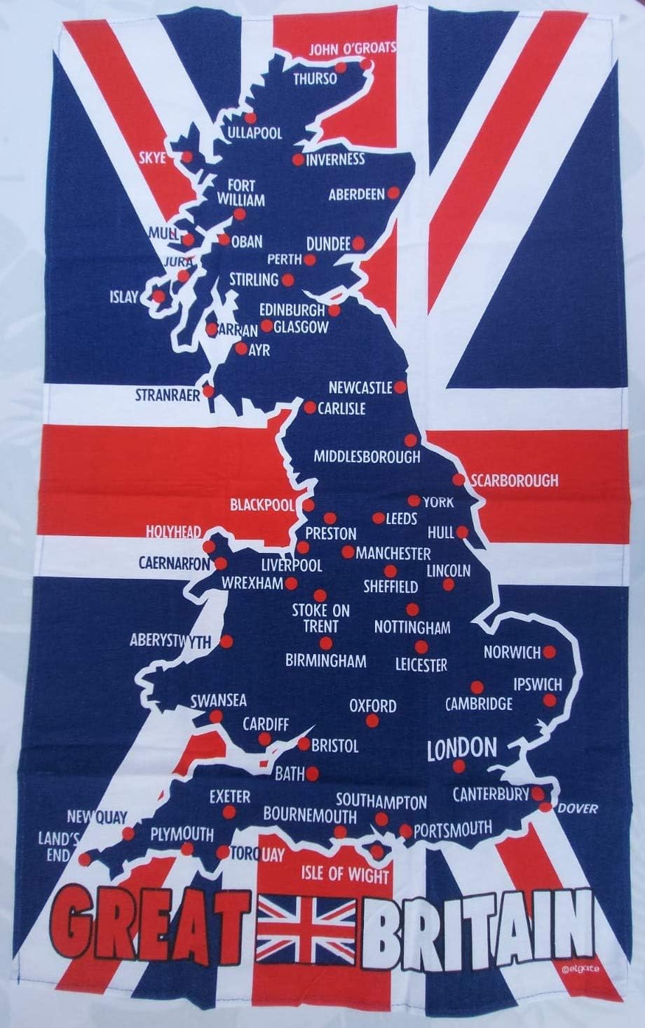 Great Britain Union Jack Tea Towel by Great Britain Tea Towel, Blue, 80x48 cm - Image 3