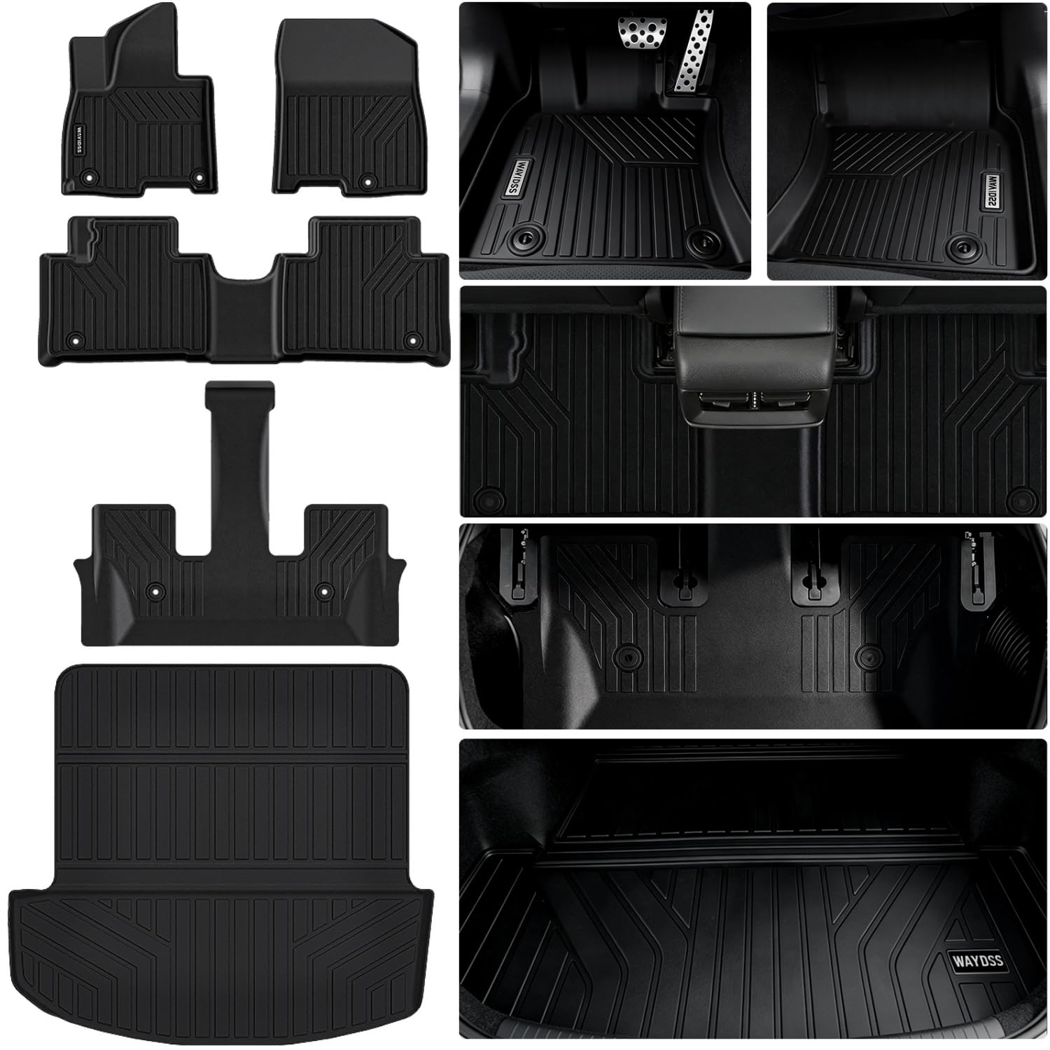 Photo 1 of Floor Mats for 2026 Hyundai Palisade Hybrid Accessories, fit SEL?SEL Premium?Limited?Calligraphy, Cargo Mat Custom TPE All Weather Protection Full Coverage Trunk Liner & Floor Liner for Palisade
