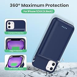 QTshine Battery Case for iPhone 11/XR, 2024