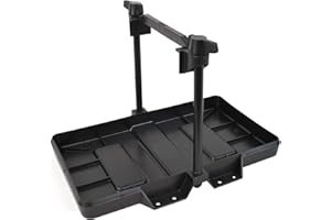 Attwood 9091-5 USCG-Approved 27 Series Adjustable Hold-Down Marine Boat Battery Tray, Black