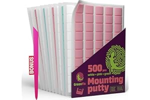 GreenFix Mounting Putty Removable - 500PCs Sticky Tack for Wall Hanging - Reusable Colorful Poster Putty - Wall Sticky Tack - Adhesive Putty for Poster Picture Hanging Crafts