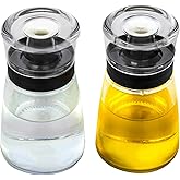 Leak-proof Oil Dispenser Bottle for Outdoor Camping, 160ml/5.4oz Glass Olive Oil and Vinegar Cruet, Well Sealed for Picnic Ki