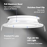 acegoo 12V LED Campervan Recessed Ceiling Light 2.5W 6 Pack 3000K CRI 93 view 4