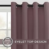 MRTREES Blackout Curtains 66x90 Inch 2 Panels Blush Pink Eyelet Thermal view 2