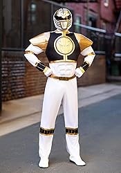 White Ranger Costume for Adults, Mighty Morphin