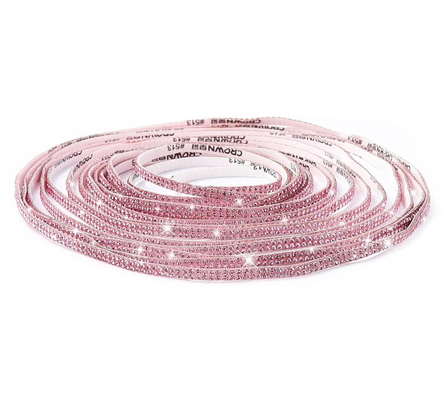 Photo 1 of MILEGI Bling Car Trim Self-Adhesive 36.1Ft, Rhinestone Accessories for Women, Interior Exterior Decoration, Decorations Door Stickers (Pink)