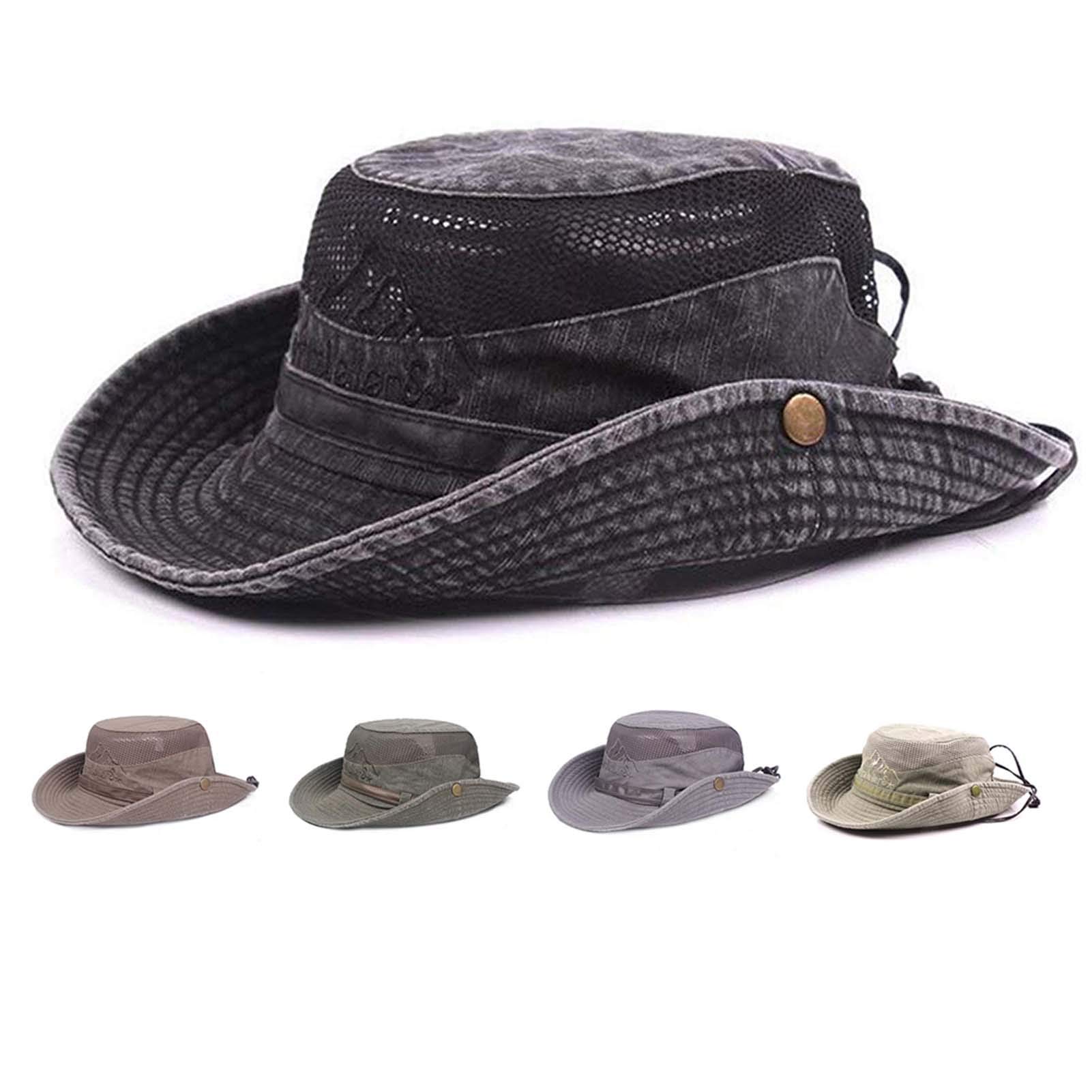Photo 1 of Obling Sun Hat, Fishing Hat UPF 50 Wide Brim Bucket Hat Safari Boonie Hat Black