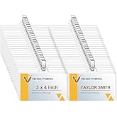 Name Badge Holders with Clip - Fushing 40PCS Clear Plastic ID Badge Holders with Badge Clips for 3 x 4 Inch Name Badge Inserts