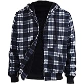 Gary Com Heavyweight Sherpa Hoodies for Men, Thick Fleece Lined Full Zip Up Winter Warm Sweatshirts Work Jackets