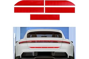 JSORUM Strong Reflective Stripe Stickers, Waterproof Self Adhesive Stickers, Car Bumper Reflective Stickers, Waterproof Self Adhesive Stickers, Safety Warning Reflective Stickers Fit for Car SUVs Trucks (Red)