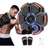 Music Boxing Punching Machine for Adults - 9 Modes &amp; 9 Speeds Bluetooth | Music Punching Machine with Gloves, Electronic LED Training Equipment Wall Mounted,Home Indoor Workout Trainer Equipment